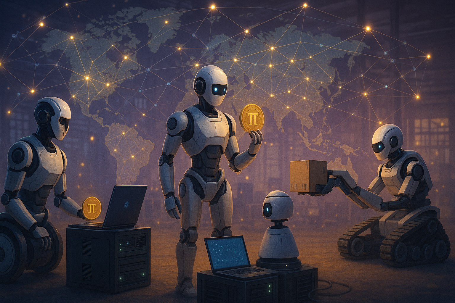 רובוטים מונעים AI ופועלים בתמיכת פאי נטוורק